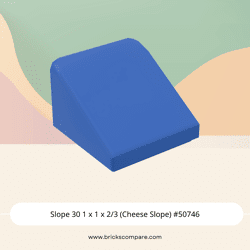 Slope 30 1 x 1 x 2/3 (Cheese Slope) #50746 - 23-Blue
