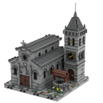 MOC-33985 Medieval Bell Tower Church