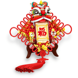 SEMBO 605035 Lucky Lion Holding Blessing Chinese Culture
