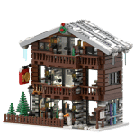 MOC-91029 Winter Architecture Alpine Lodge