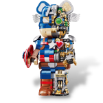 Wangao 188009 Captain America Semi-Mechanical Bear Brick