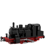 MOC-45256 Retro Small Steam Locomotive