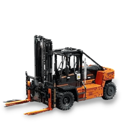 Mould King 17044 Orange Heavy Stacker With Motor