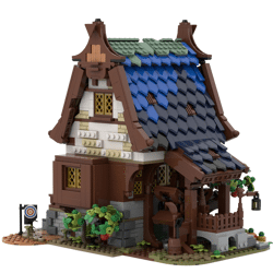 MOC-82443 Medieval Water Mill