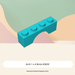 Arch 1 x 4 Brick #3659 - 322-Medium Azure
