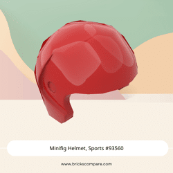 Minifig Helmet, Sports #93560 - 21-Red