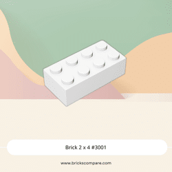 Brick 2 x 4 #3001 - 1-White