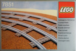 Lego 7851 8 Curved Rails Grey 4.5 V