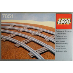 Lego 7851 8 Curved Rails Grey 4.5 V