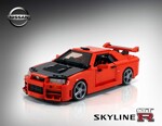 Rebrickable MOC-29377 Nissan Skyline GTR R34
