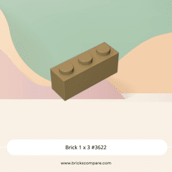 Brick 1 x 3 #3622 - 138-Dark Tan