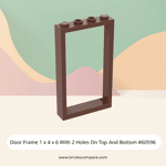 Door Frame 1 x 4 x 6 With 2 Holes On Top And Bottom #60596 - 192-Reddish Brown