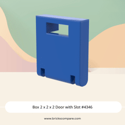 Box 2 x 2 x 2 Door with Slot #4346 - 23-Blue