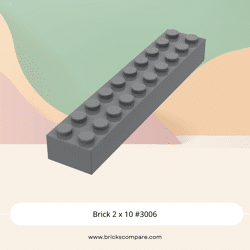 Brick 2 x 10 #3006 - 199-Dark Bluish Gray