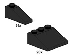 Lego 10055 Loose: Black Roof Tiles