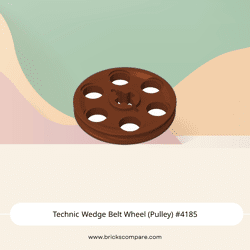 Technic Wedge Belt Wheel (Pulley) #4185 - 192-Reddish Brown
