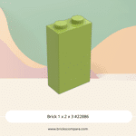 Brick 1 x 2 x 3 #22886 - 119-Lime