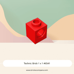 Technic Brick 1 x 1 #6541 - 21-Red