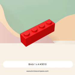 Brick 1 x 4 #3010 - 21-Red