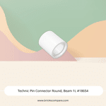 Technic Pin Connector Round, Beam 1L #18654 - 1-White