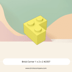 Brick Corner 1 x 2 x 2 #2357 - 226-Bright Light Yellow