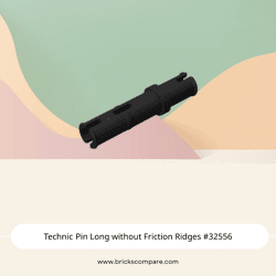 Technic Pin Long without Friction Ridges #32556 - 26-Black