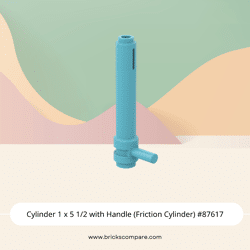 Cylinder 1 x 5 1/2 with Handle (Friction Cylinder) #87617 - 322-Medium Azure