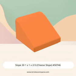 Slope 30 1 x 1 x 2/3 (Cheese Slope) #50746 - 106-Orange