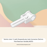 Technic Axle 1.5 with Perpendicular Axle Connector (Technic Pole Reverser Handle) #6553 - 1-White