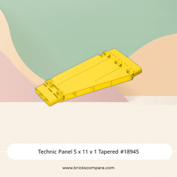 Technic Panel 5 x 11 x 1 Tapered #18945 - 24-Yellow