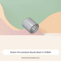 Technic Pin Connector Round, Beam 1L #18654 - 194-Light Bluish Gray