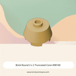 Brick Round 2 x 2 Truncated Cone #98100  - 5-Tan
