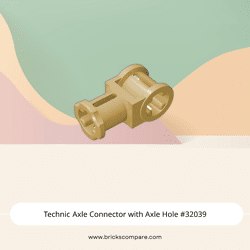 Technic Axle Connector with Axle Hole #32039 - 5-Tan
