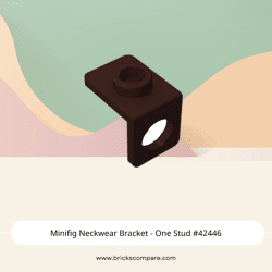 Minifig Neckwear Bracket - One Stud #42446 - 308-Dark Brown