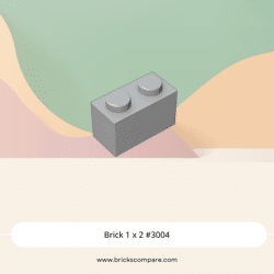 Brick 1 x 2 #3004 - 194-Light Bluish Gray