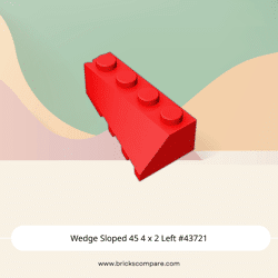 Wedge Sloped 45 4 x 2 Left #43721 - 21-Red