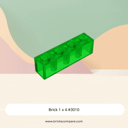 Brick 1 x 4 #3010 - 48-Trans-Green
