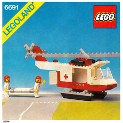 Lego 6691 Red Cross Rescue Helicopter