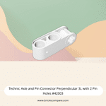 Technic Axle and Pin Connector Perpendicular 3L with 2 Pin Holes #42003 - 1-White