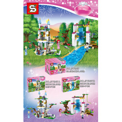 SY SY967B Disney Princess Magic Castle 2 Cinderella Castle, The Little Mermaid Ariel Waterwheel