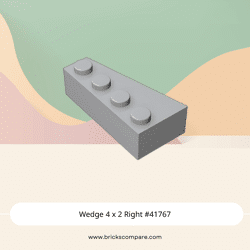 Wedge 4 x 2 Right #41767 - 194-Light Bluish Gray