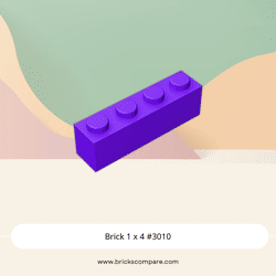 Brick 1 x 4 #3010 - 268-Dark Purple