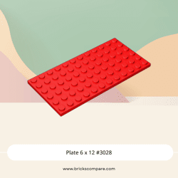 Plate 6 x 12 #3028 - 21-Red