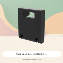 Box 2 x 2 x 2 Door with Slot #4346 - 26-Black