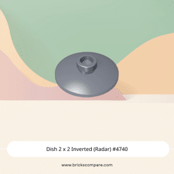 Dish 2 x 2 Inverted (Radar) #4740 - 315-Flat Silver