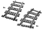 Lego 7896 Trains: Straight and Arc tracks