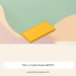 Tile 2 x 4 with Groove #87079 - 191-Bright Light Orange