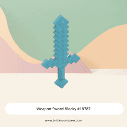 Weapon Sword Blocky #18787 - 322-Medium Azure