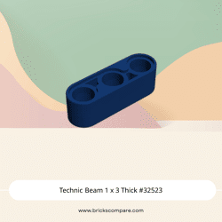 Technic Beam 1 x 3 Thick #32523 - 140-Dark Blue