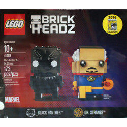 DECOOL / JiSi 6808 Brick Headz: Black Panther and Dr. Strange